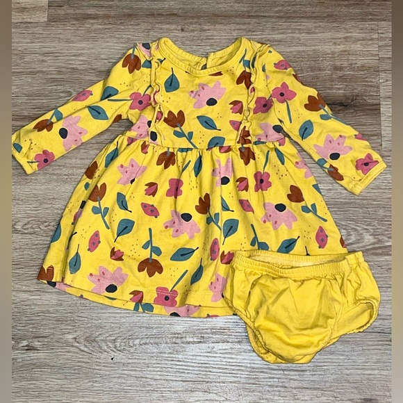 Carter’s Yellow Floral Long Sleeve Dress set - Picture 1 of 4